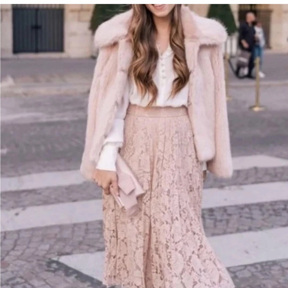 Kate Spade Blush Pink Lace Skirt